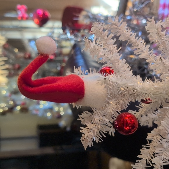 "24"Shiny Brite Holiday Ornaments, Boxes,Feather Tree&Felt Santa Hat Tree Topper - Picture 11 of 15